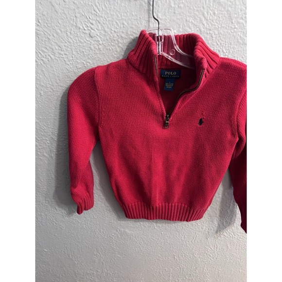 Polo Ralph Lauren Other - Polo Ralph Lauren Kids 1/4  Zip Sweater Red‎ Size 7